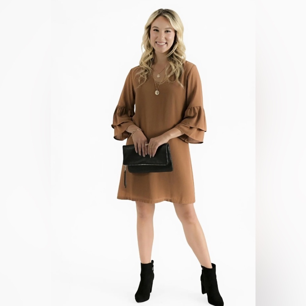 Nine Eight Dress XXXL Rust Brown